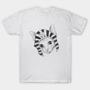 Egyptian Sphynx Cat Drawing T-Shirt